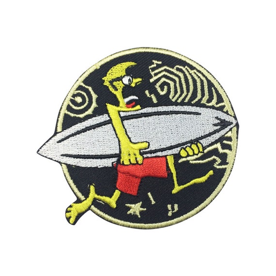 Surfing Patch Iron On Patches by MadPatchesStore on Etsy