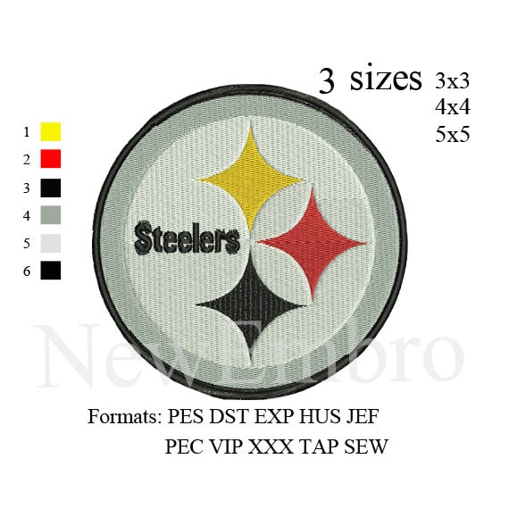 Pittsburgh Steelers Logo embroidery Design Football by NewEmbro