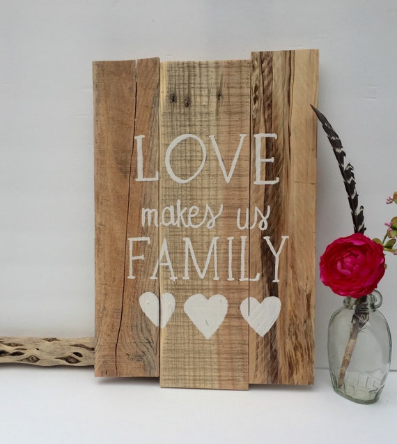 LOVE...FAMILY Rustic Décor Reclaimed Wood Wall by SheridanWoods