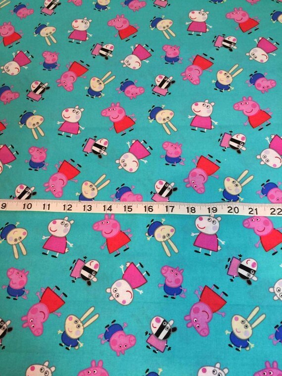 Peppa Pig Cotton Fabric by the Yard