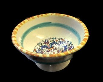 Italian Moma ceramics hand painted small serving bowl Moma Ceramiche Artigianali lavorate a mano Italian Pottery Serving Dish Bowl