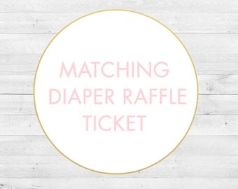 Matching Diaper Raffle Ticket, Digital File
