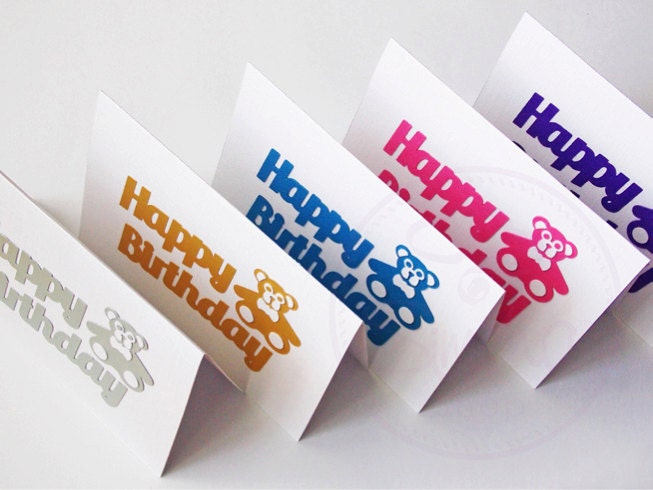 happy birthday teddy bear cards pack of 5 handmade birthday card happy birthday - Birthday Card Packs happy birthday teddy bear cards pack of 5 handmade birthday card happy birthday - Birthday Card Packs