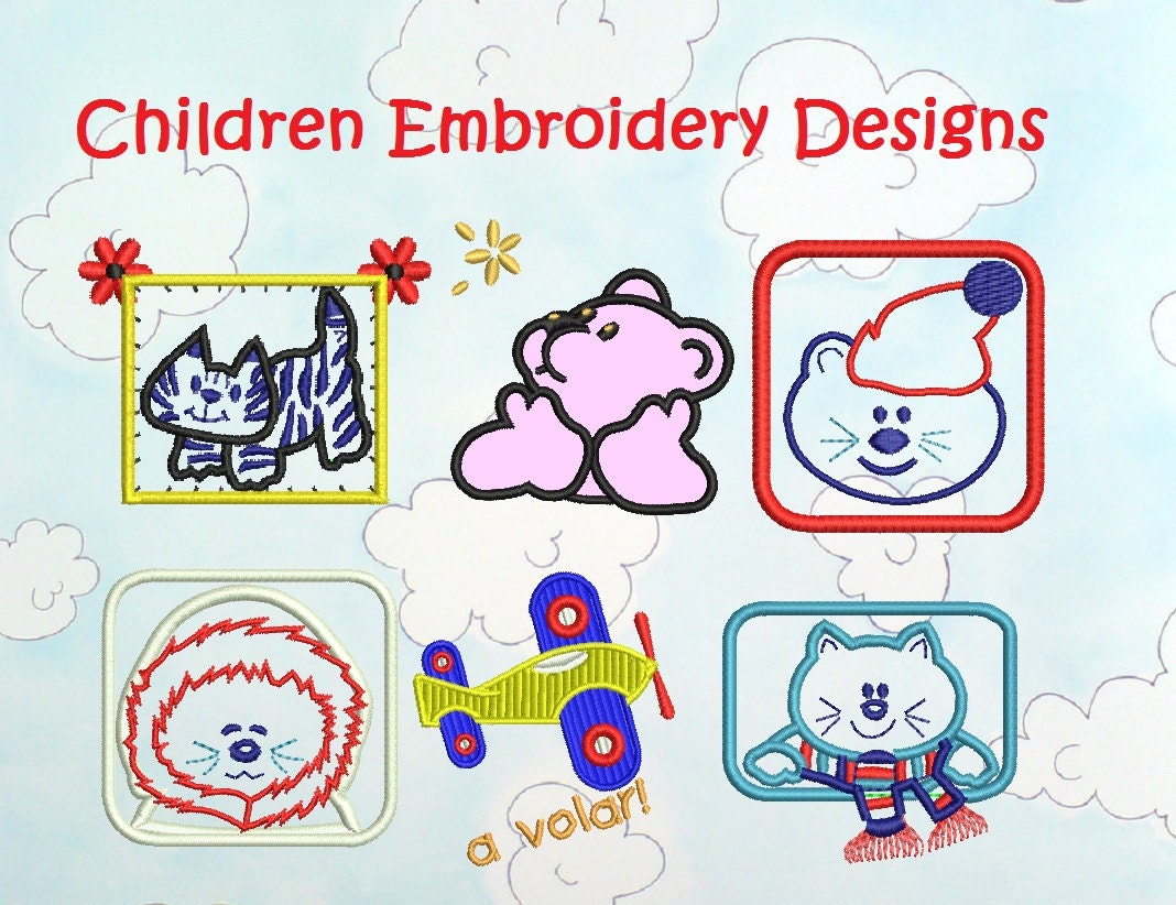 Children Embroidery Designs applique embroidery design kid