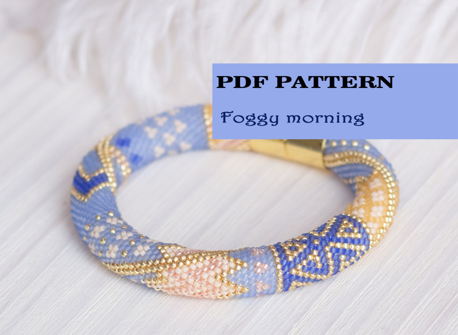 Beaded crochet bracelet pattern Seed beads rope pattern