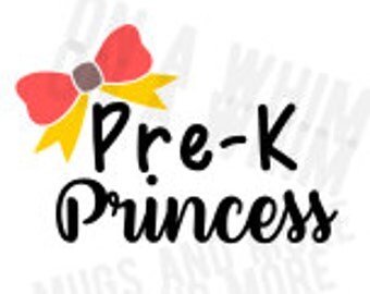 Pre-K Princess SVG Back to school, school days, preschool SVG DIGITAL image only!