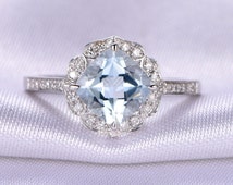 Aquamarine engagement rings popular