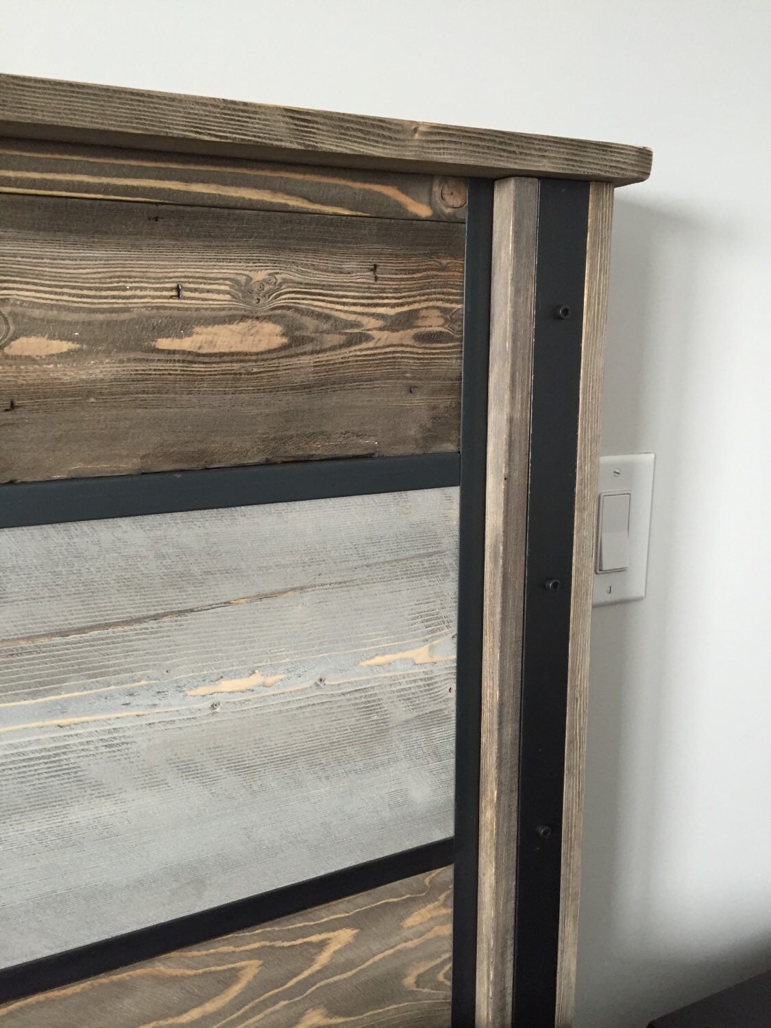 Rustic industrial headboardhandmade modern headboard with