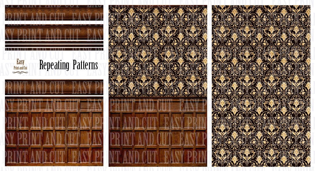 Miniature Dollhouse Wallpaper decorative by EasyPrintAndCut