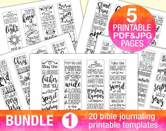 60 bible journaling printable templates by BibleVerseColoring