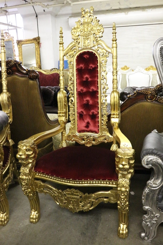 Magnificent Gothic Lion Throne Chair Wedding Accent Chair