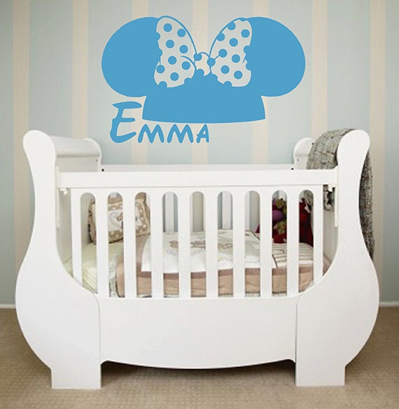 kik139 Wall Decal Sticker name cot children's bedroom baby