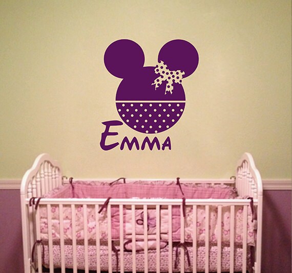 kik143 Wall Decal Sticker name cot children's bedroom baby