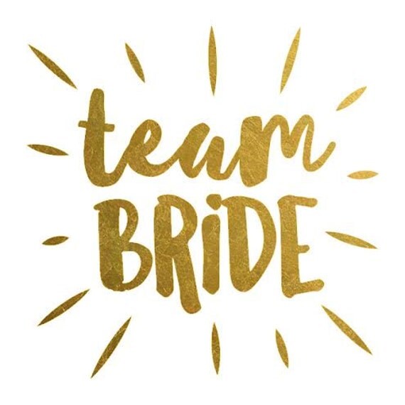 set of 8 team bride metallic gold foil by thetattooboutique set of 8 team bride metallic gold foil by thetattooboutique