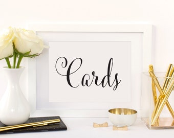 Wedding Cards Table Sign, Wedding Card Box Sign, Card Box for Wedding Sign, Wedding Reception Signs gifts, Wedding Signs for cards, WCP04