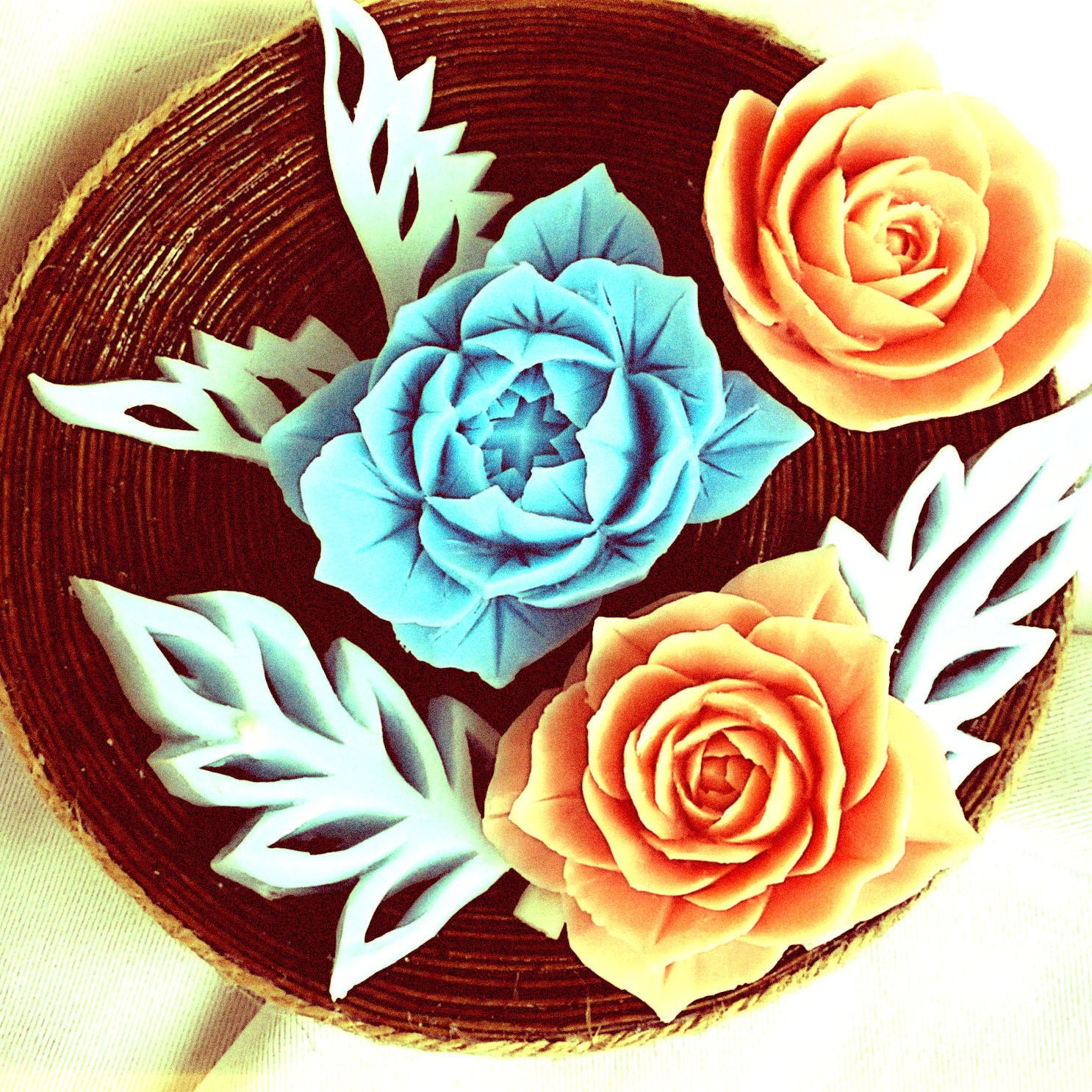 Hand Carved bar soap purple bar soap blue carving soap