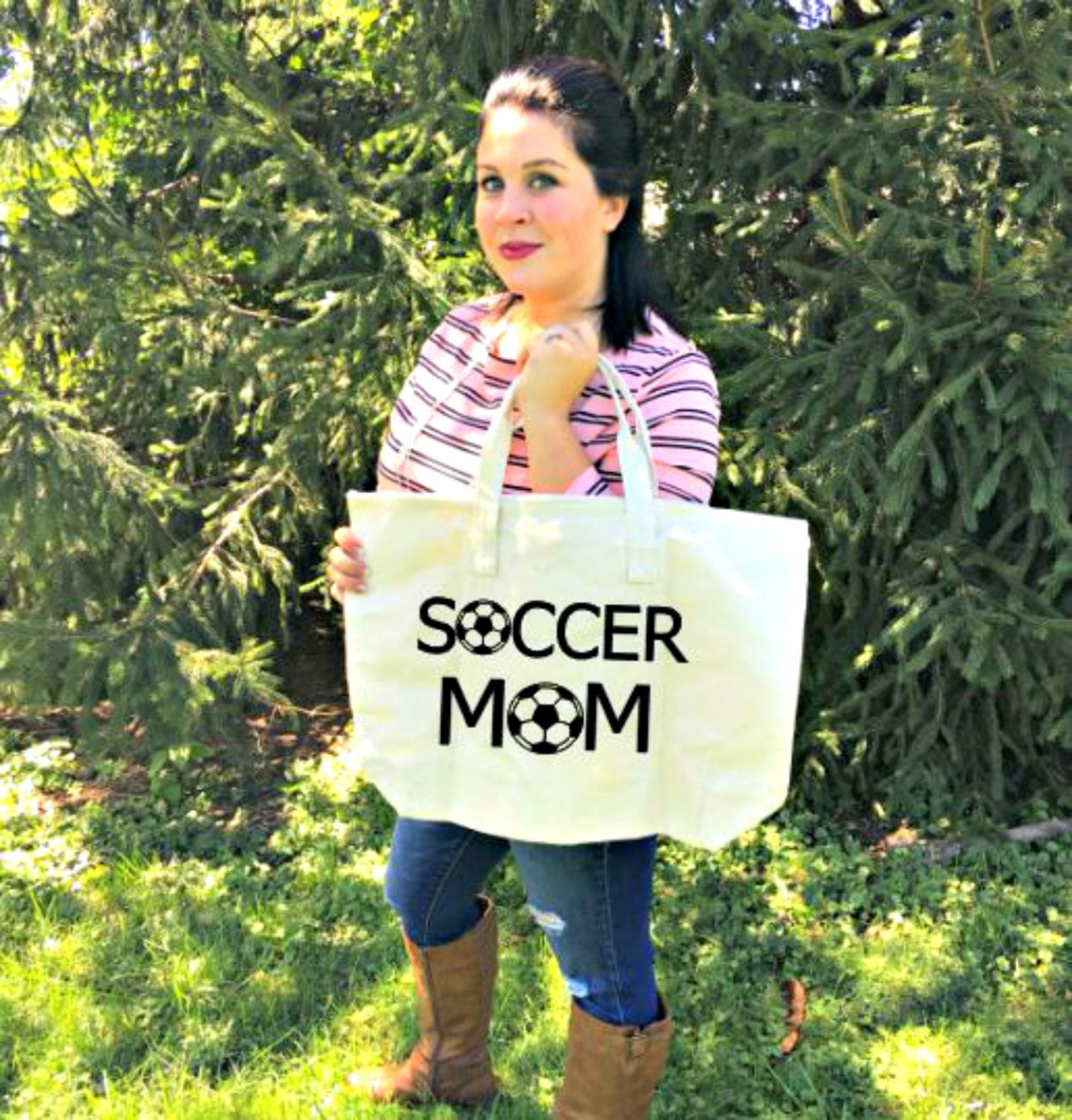 Large Canvas Bag Soccer Mom Bag Soccer Mom Mom Bag Sports