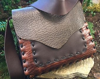 Leather Messenger Bag Man Purse Leather Satchel Cross Body Purse Wide Strap Large Purse Everyday Bag Buffalo Leather Bag Cross Body Satchel
