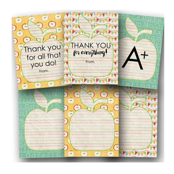 Printable Teacher Tags Printable Thank You Teacher Printable