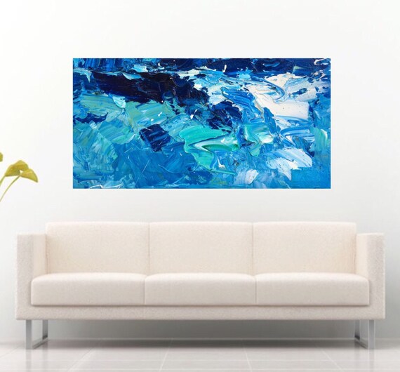 Extra Large Wall Art Ocean Painting Sea by KikArtPaintings on Etsy