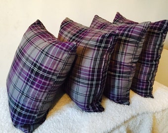 Balmoral Rust Beige Moss Green Tartan Check Cushion Cover – Decorative Scatter