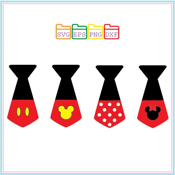 Download Mickey And Minnie Mouse Tie Svg Dxf Png EpsCutting