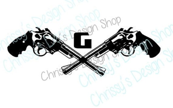 Download Pistol svg / gun svg / monogram pistol svg / Single letter