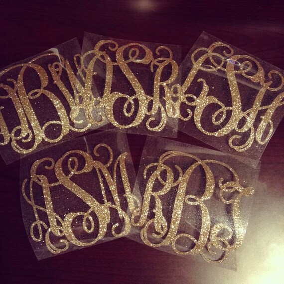 DIY Iron On Monogram Decals Personalized Iron by BrackenDesignCo