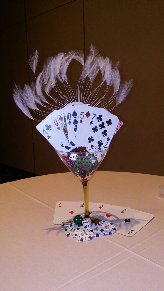 Las Vegas Theme centerpieces