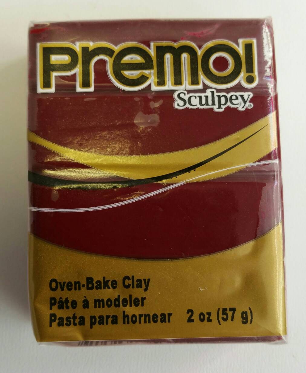 Premo! Sculpey Oven Bake Clay. 2oz, (57g) Colour Allzarin Crimson Hue
