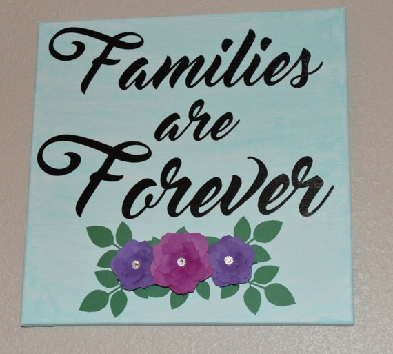 Wall Art Home Decor Families are Forever by LaVonasNotesNCrafts