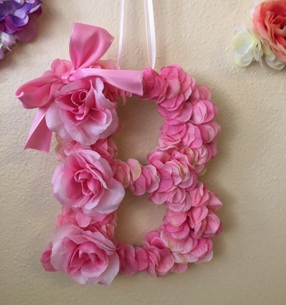 Floral Monogram Letter B by LisaAnnIglesias on Etsy