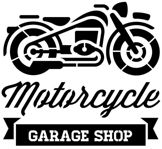 Motorcycle Garage Shop Custom Stencil Custom Stencils