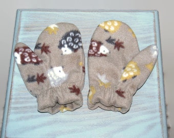 Hedgehog mittens, fleece mittens, kids mittens, childs mittens, warm mittens, winter mittens, winter gloves, gift from grandmother