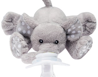 Nookums Paci-Plushies Elephant - Universal Pacifier Holder