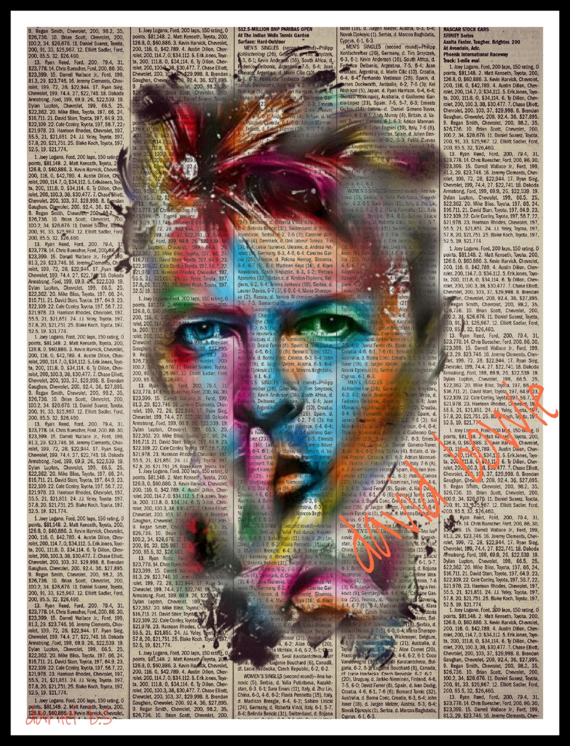 David Bowie Pop Art David Bowie Pop Art Portrait 3827