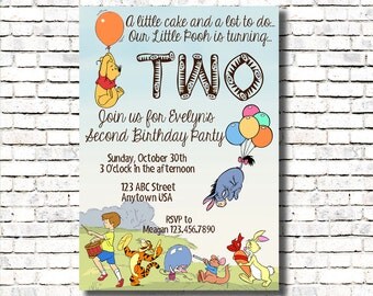 Winnie the Pooh Birthday Invitation
