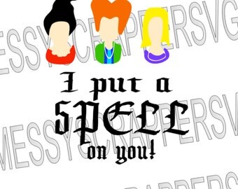 I put a spell on you! Digital SVG download for a cute halloween t-shirt!(svg,vinyl designs,silhouette cameo files,cricut explore files)