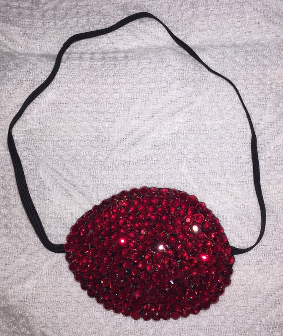 Siam Red Iced Diamond Eye Patch by on Etsy