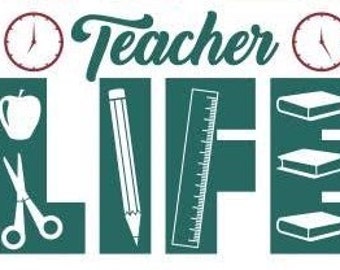 Download Teacher life svg | Etsy