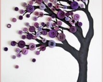 Unique button tree art related items | Etsy