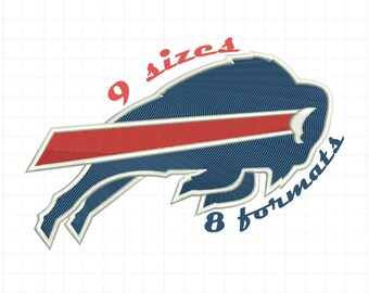 9 Sizes Buffalo Bills Inspired Machine Embroidery Designs in 8 formats and 9 sizes