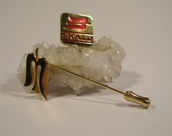 Vintage Skald cruise ship stick and hat pin