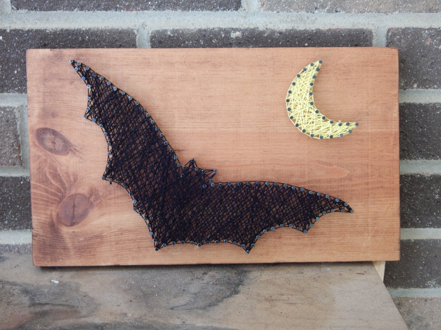 Bat String Art by DeepWoodsCrafts on Etsy