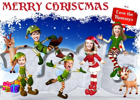Funny Family Christmas Card Family Photo Christmas Card