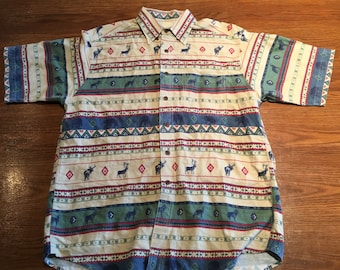 Vintage Woolrich short sleeve button down shirt