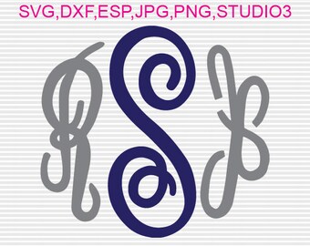 Buy 3 GET 1 FREE, Master Cursive Circle Font Monogram, Svg,Dxf,Jpg,Png,Eps,Studio3, Silhouete Cameo, Silhouette Studio, Svg Files For Cricut