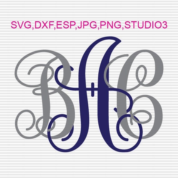 Buy 3 GET 1 FREE Curly Font Monogram