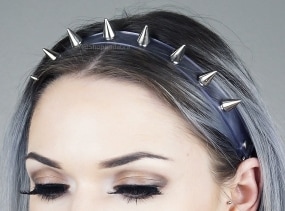 Spiked Headband | Spiked Crown | Silver Spikes | Headdress | Hair Accessories | Festival | ShopKadabra | Kadabra Cult | BABY SPIKE CROWN