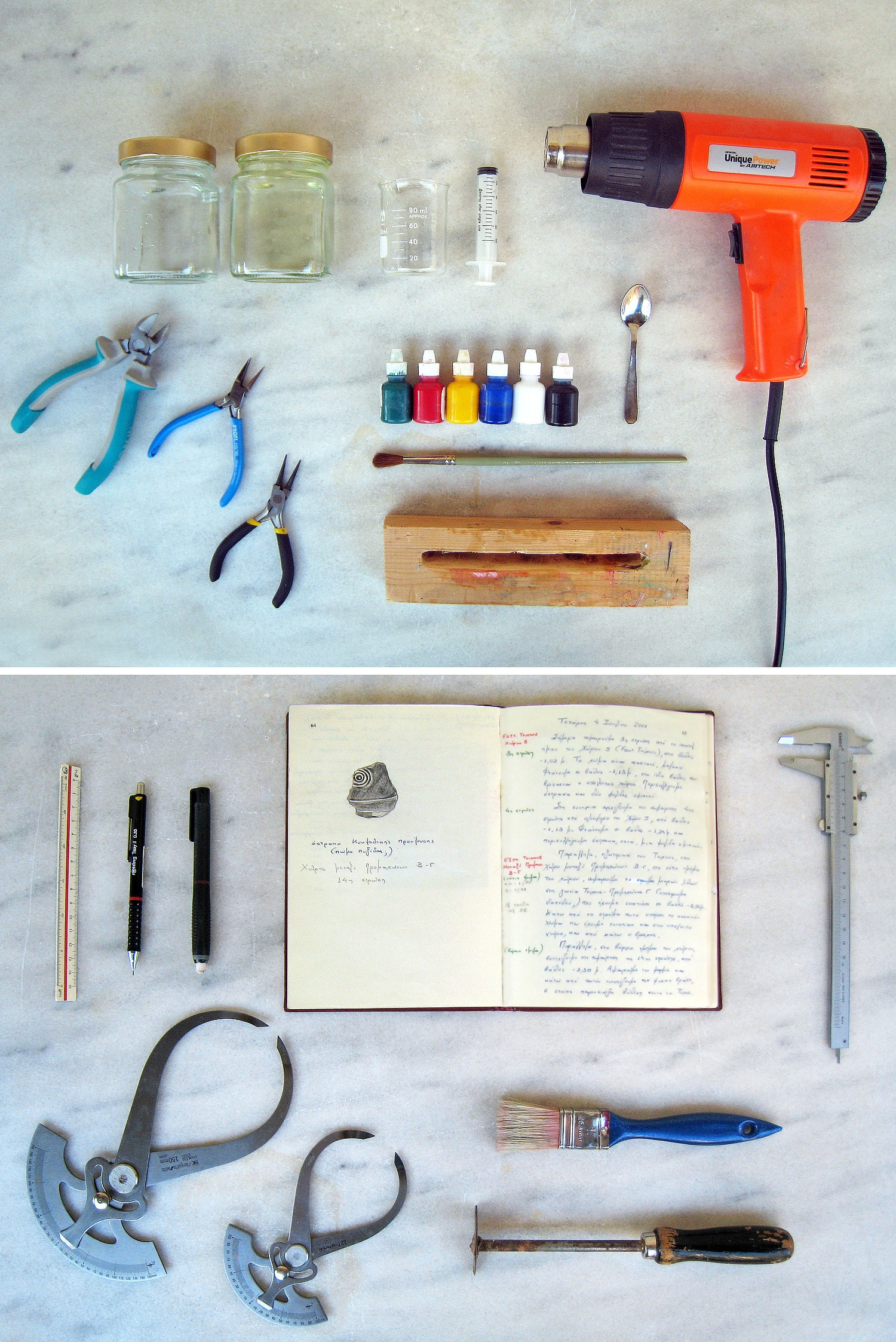 Jeweler's tools and archaeology tools